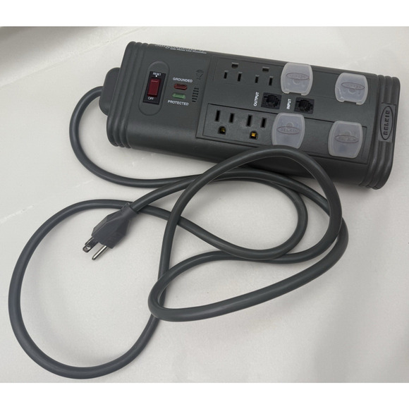 SurgeMaster II BELKIN POWER STRIP With Phone Line Protection (tested) *READ.. - Picture 1 of 12